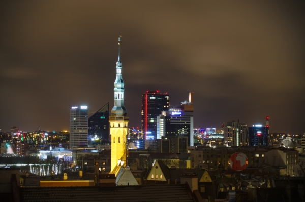 Tallinn Old Town at Night